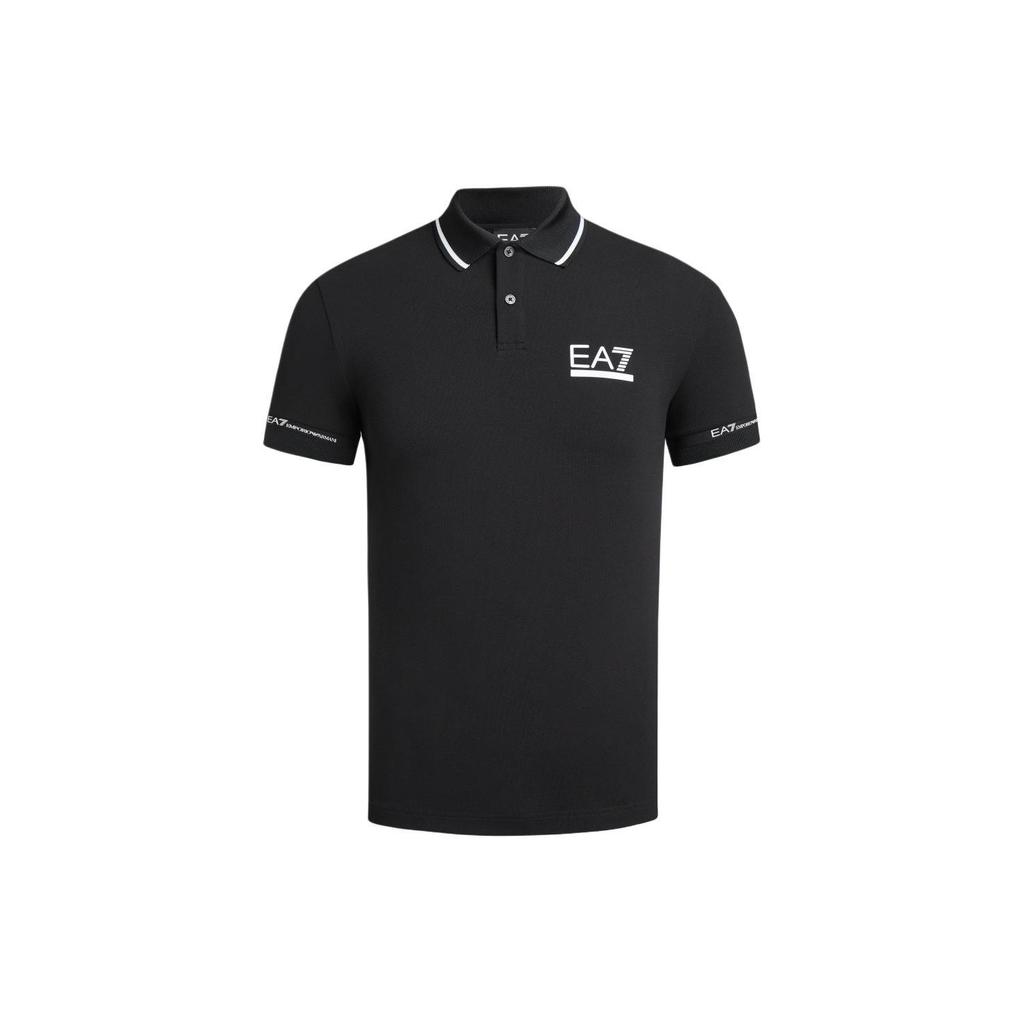 EMPORIO ARMANI EA7 SS24 Polo Shirt Men's Black 3DPF19-PJ04Z-1200