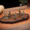 Eighteen Arhats Miniature Retro Mini Buddha Decoration Study Office Home Decoration Brass Statue Crafts