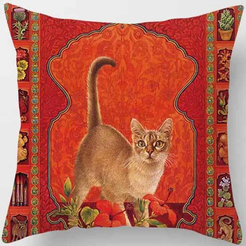 Unique Cat Pattern Pillowcase Sofa Home Decoration Car Office Supplies Outdoor  Cushion