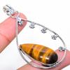 Tiger Eye Gemstone Handmade 925 Sterling Silver Jewelry Pendant 2.60"