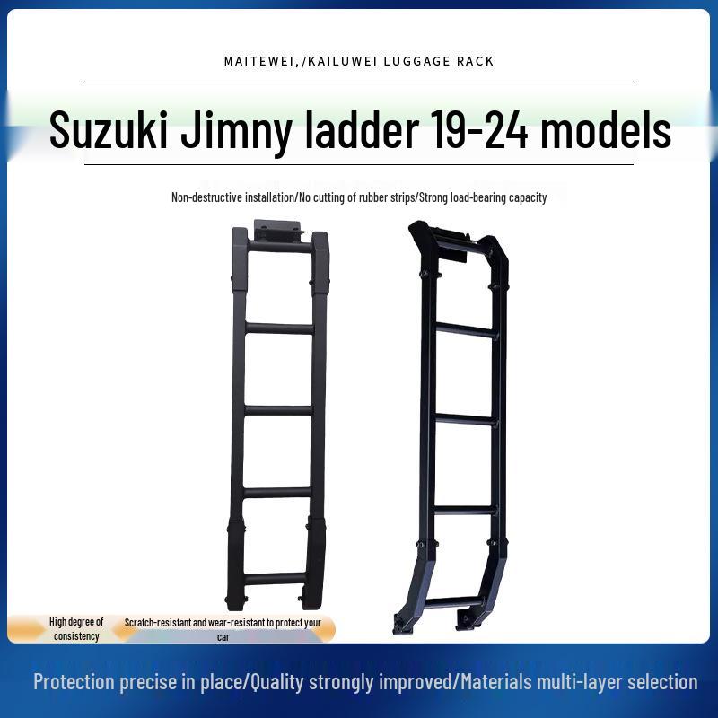 Lightweight Aluminum Alloy Ladder for 2019-2024 Suzuki Jimny Exterior Modification