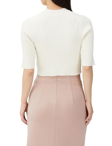 Jill by Jill Stuart Sweater (Featured in sweet magazine) Compact Wide Rib Knit Top, Women's, Ecru