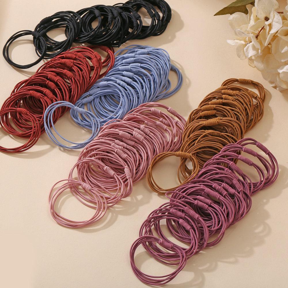 20 Piece Set Girl's Rubber Band Ins Simple Rope Tie Hair High Elastic Ring Headdress