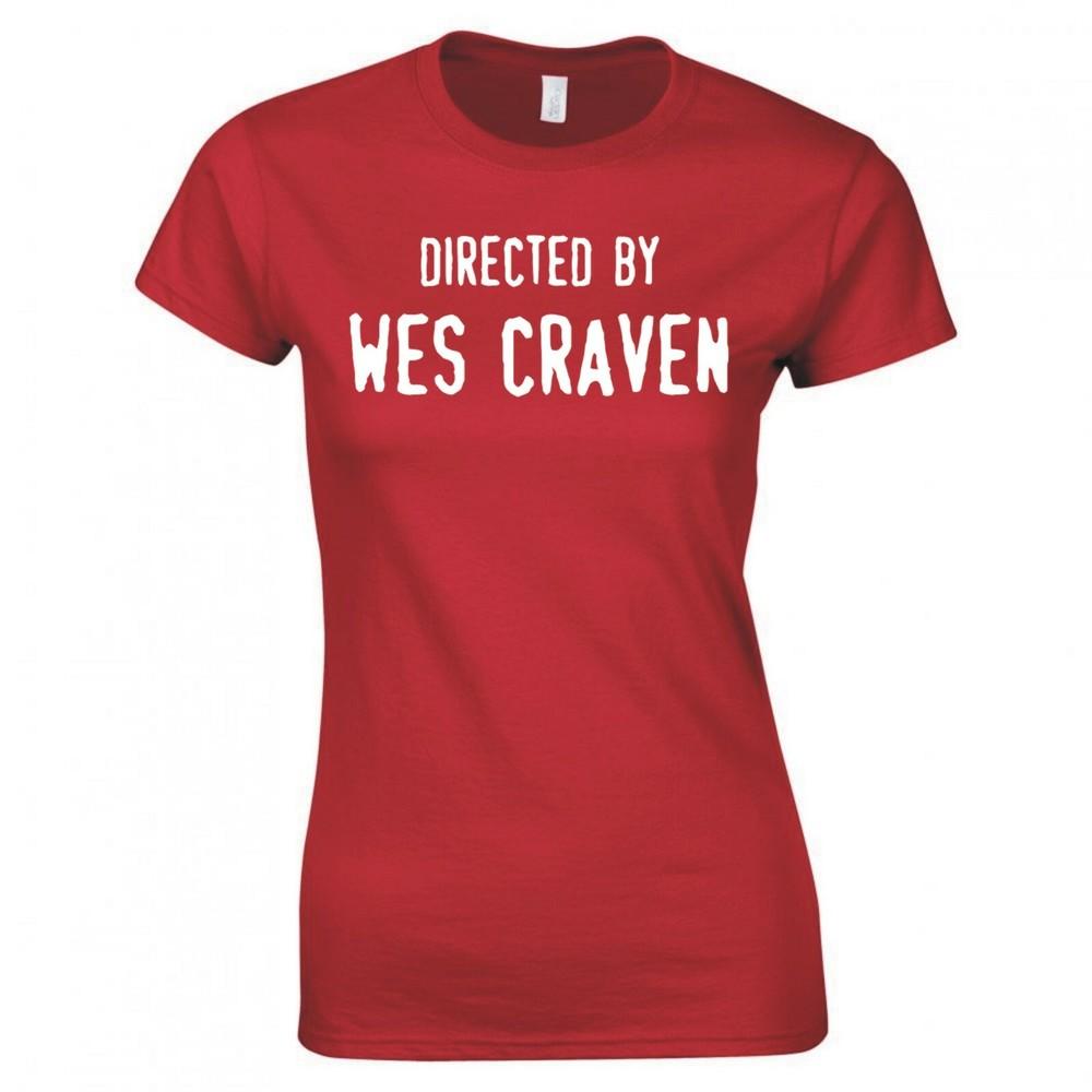 Movie Humour Directed By Wes Craven Ladies Skinny Fit TShirt S