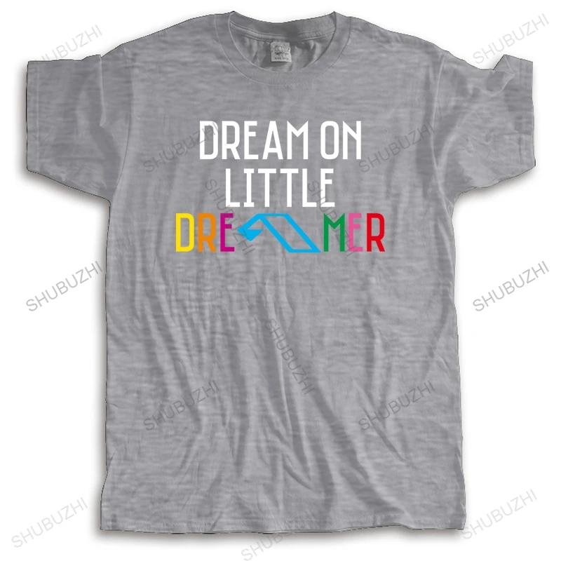 Cotton Tshirt Unisex Crew Neck Tops Summer Unisexs T Shirt Dream On Little Dre Bigger Size Homme Black Tshirt Unisexs Oneck Teeshirt