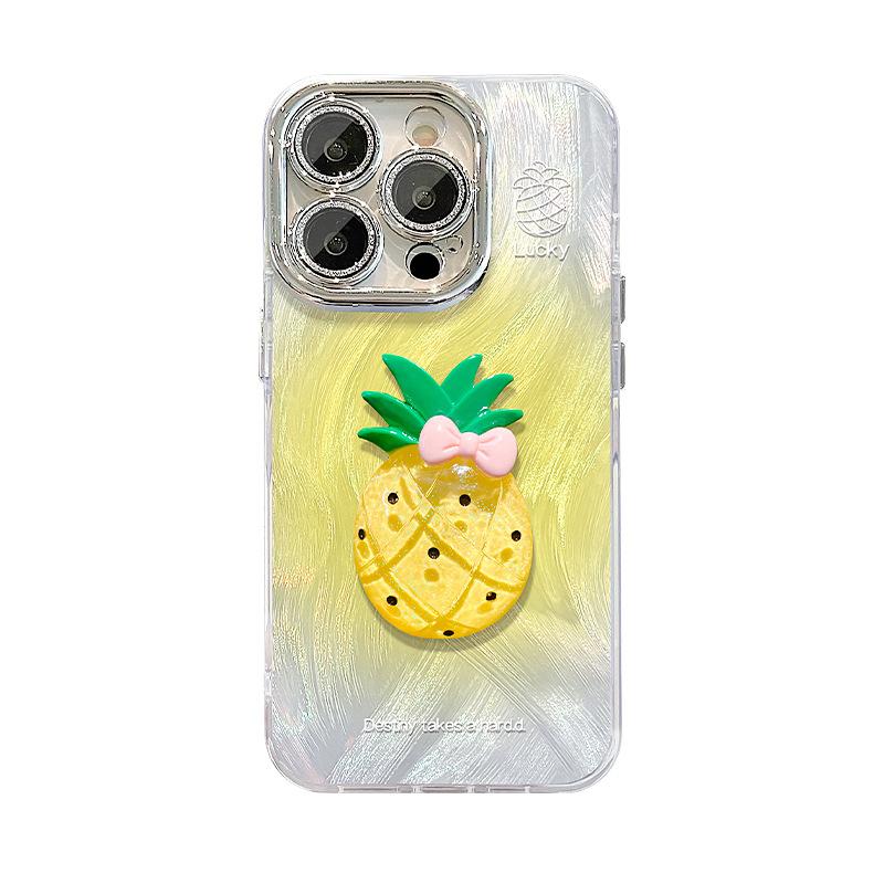 Peach Pineapple Doll Apply Apple 16 Mobile Case 13 Promax Feather Ins Style 15 Small Fresh 14/11