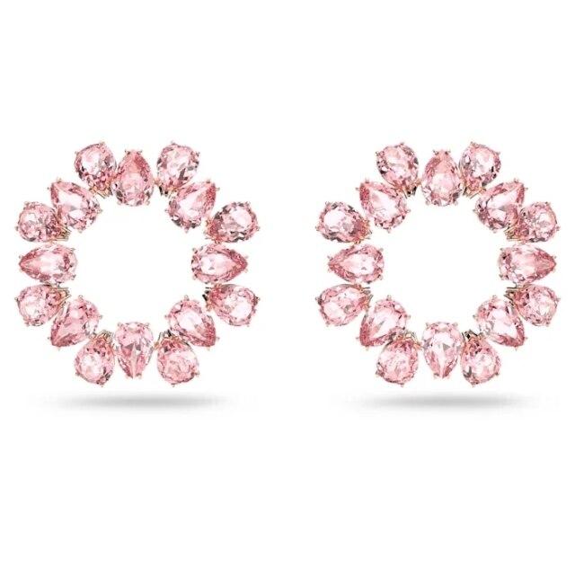 Voguish Fashionable Trend Women 'S Jewelry Colorful Crystal Stone Necklaces Shiny Rings Big EarringsFashion Necklaces