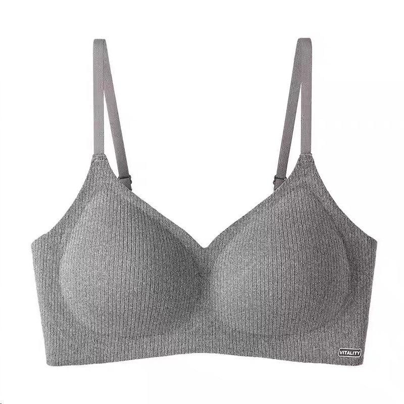 Traceless Abrasive Women's Autumn and Winter Fixed Cup Integrated Breast Anti-sagging Bra