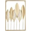 Metal Leaf Wall Hanging Decor | Nature-Inspired Leaf Design | Easy Installation (Set of 2 | Gold)