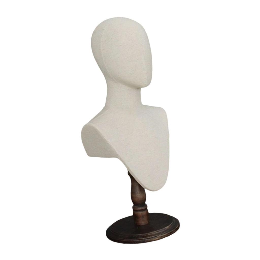 Display Model Head Mannequin Hat Stand Adjustable Height for Jewelry