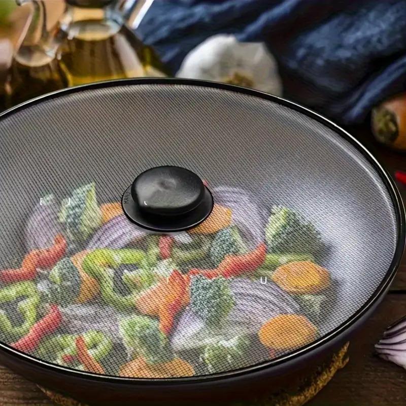 Splatter Guard - Heat-Resistant Mesh Cover, Prevents Splatters and Smoke Emissions, Keeps Food Fresh,Ideal Healthy Cooking Essential | Durable Netting