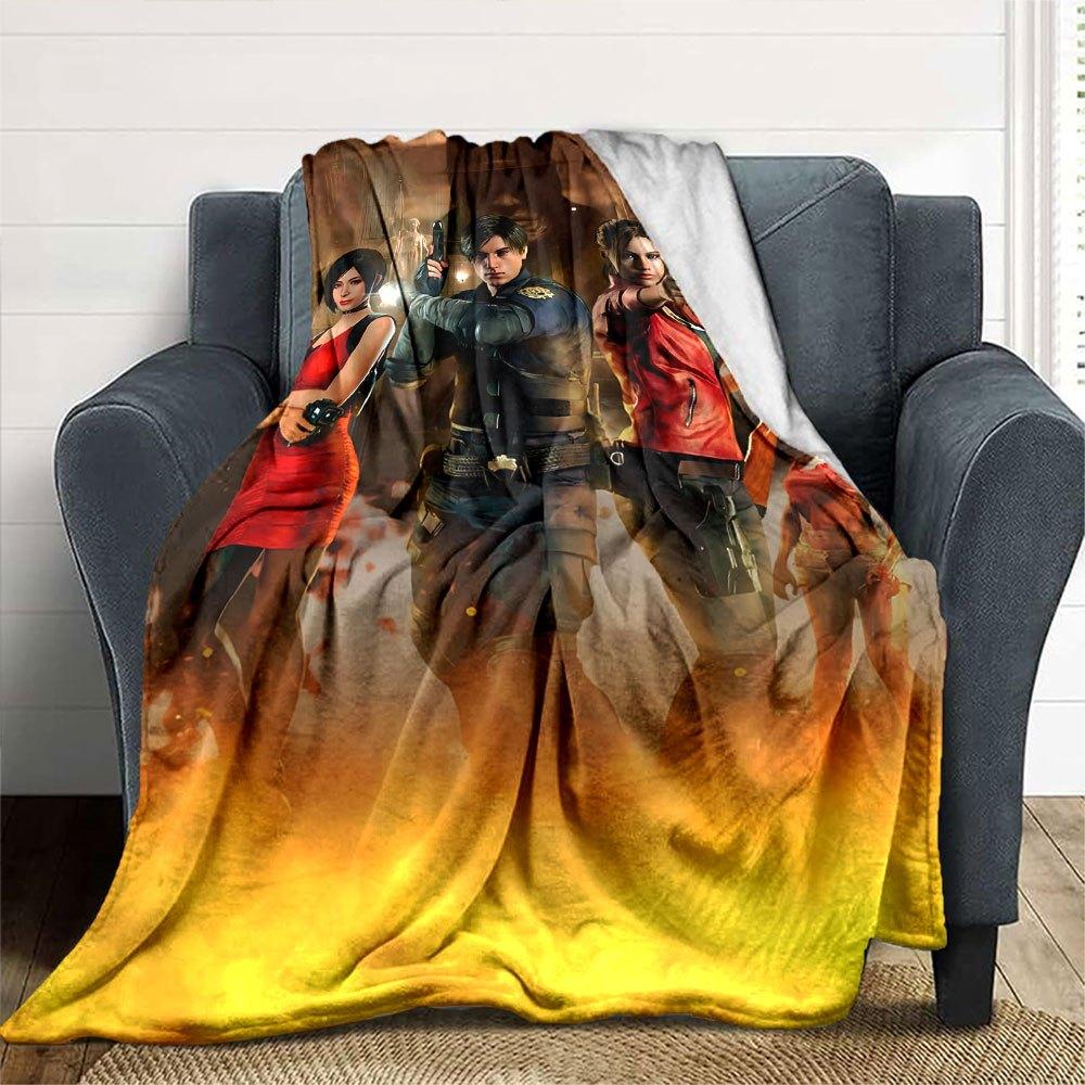 1pc Resident Evil 9 Blanket Soft Warm Throw for Home, Office, Travel All Season Cozy Bedding Gift, Office Cozy Accessory