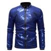 Herren Lockerer Pailletten Tanzanzug Reißverschluss Strickjacke