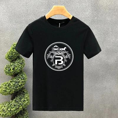2024 New High Quality Oversized Luxury Brand Carriag B 100% Cotton Print Tees Summer Harajuku for Men/Women Short Sleeve T-shirt