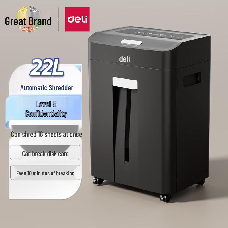 

Deli T607 Automatic Paper Shredder CN plug (adapter included)