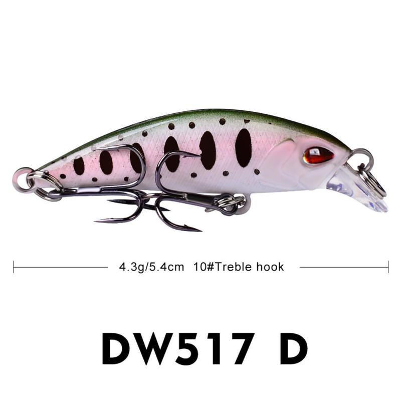 Sinking Fishing Lures Artificial Fishing Lure River Minnow 4.3g 5.4cm Hard Bait