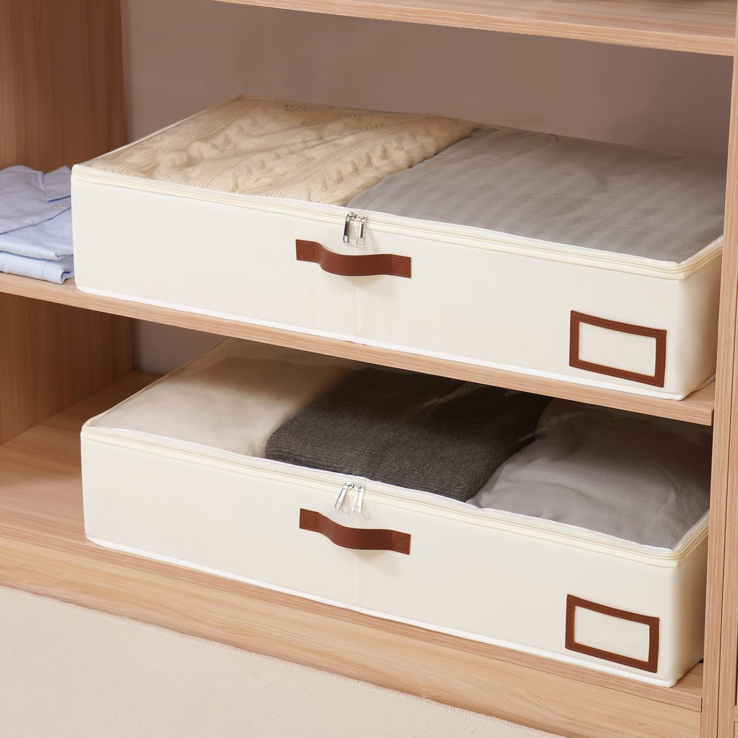 

2 шт. Хранение одежды хлопковый мешок для одеяла кровать сортировочная коробка холст мешок для сортировки одежды одеяло пылезащитный чехол тканевый ящик для хранения