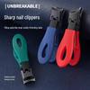 Portable Anti-Splash Stainless Steel Nail Clippers with Large Slanted Flat Edge
