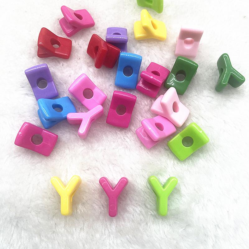 10pcs 20mm Mixed Alphabet Letter Beads Big Hole Charms Beads for Making Jewelry Diy Handmade Key Chain Accessories