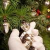 25 Pieces Silver Glass Vintage Christmas Ornaments Mini Bulk Mercury Decorative Ornaments X Mas Balls for Halloween, Christmas Tree