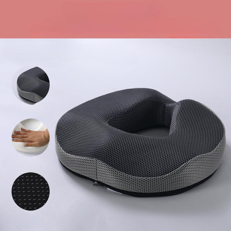 

Портативная подушка для сиденья из пеноматериала с эффектом памяти Подушка для облегчения боли при сидении Подушка для путешествий Подушка для сиденья в офисе и здравоохранении линкор серый