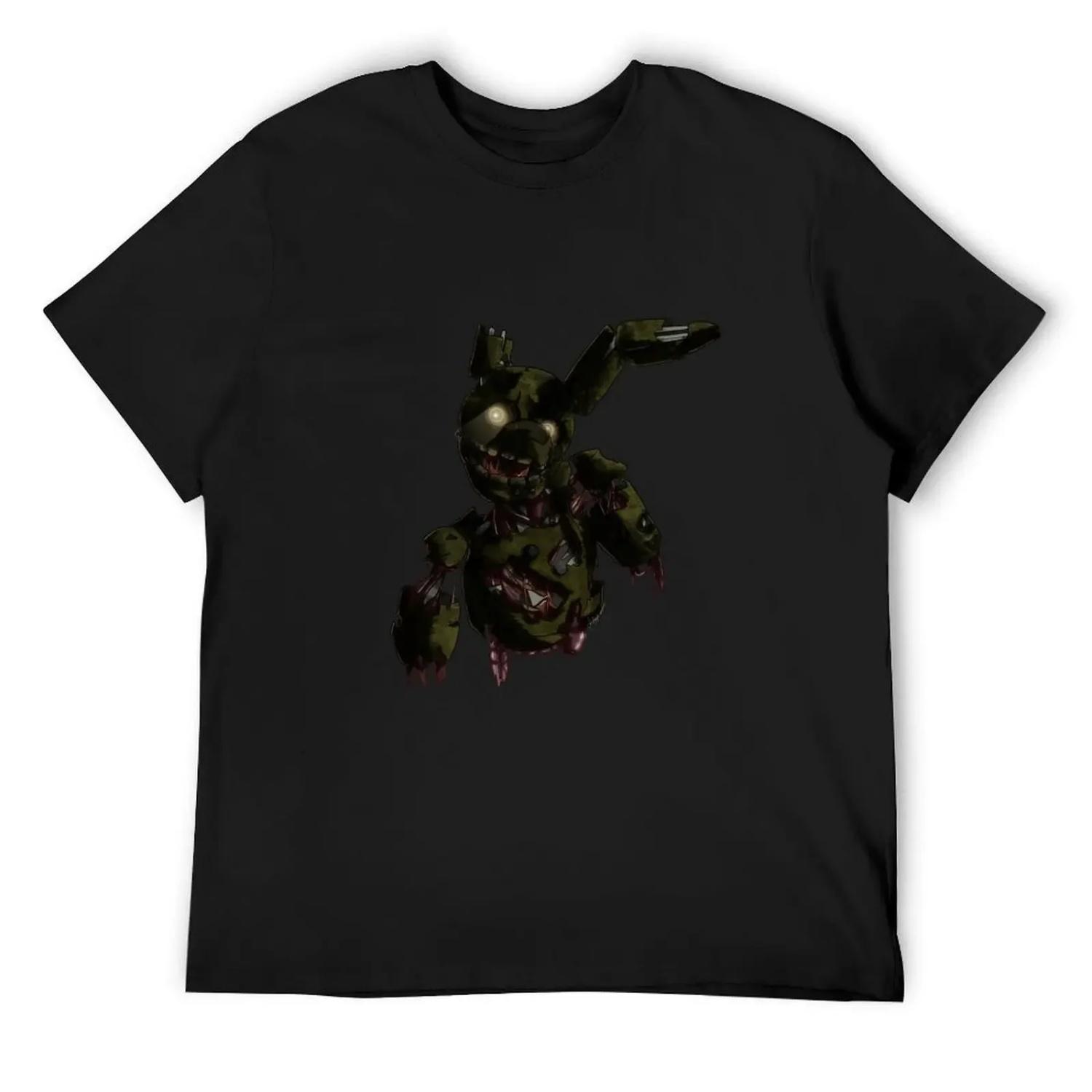 

Футболка Springtrap графічні футболки однотонні великі розміри графічна футболка чоловічі футболки для тренувань L чорний