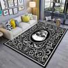 Tappeto Tappetino Stampato con Motivo Teschio Dark Gothic per Soggiorno Camera da Letto Casa Decorazione Divano, Tappetino Antiscivolo