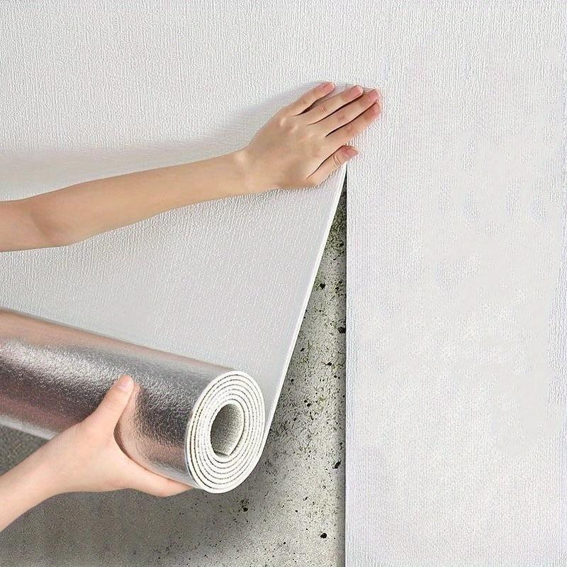 

Self-Adhesive 3D Wall Panels, Thick Foam with Modern Texture - Sound & Heat Insulation for Bedroom, Living Room, TV Wall Decor 1 білий