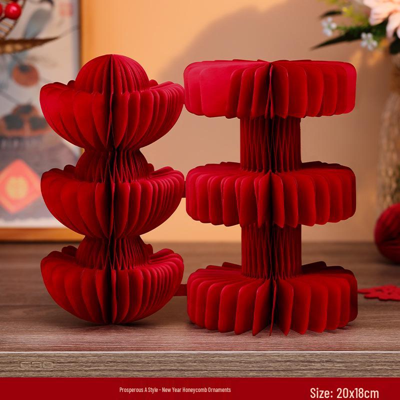 2026 Year of the Horse Zodiac Ornaments: Large Festive Fu Characters for New Year & Spring Décor