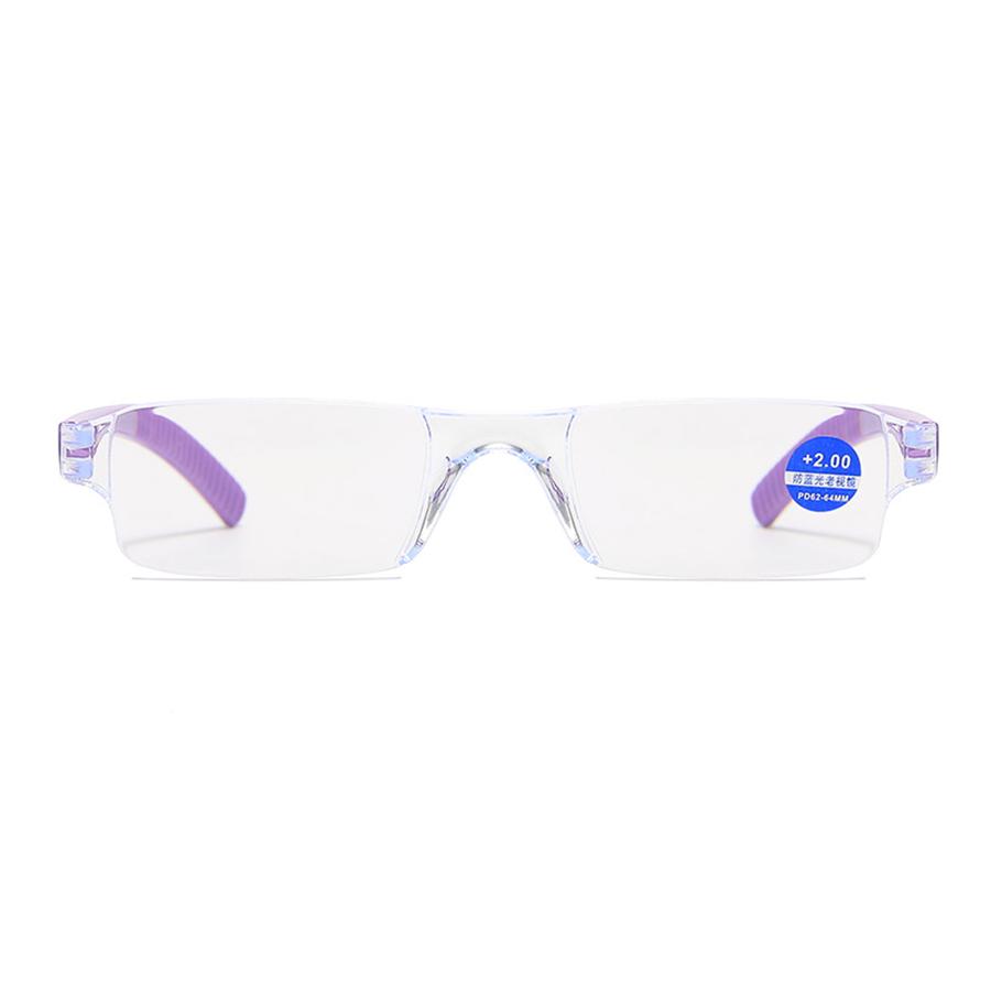 New Fashionable Anti Blue Light Reading Glasses for Men Casual Frameless Corrective eyewear for Women Classic Long-Distance Prescription eyeglass