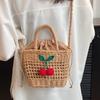 2024 Trendy Handmade Woven Beach Crossbody Straw Bag for Women