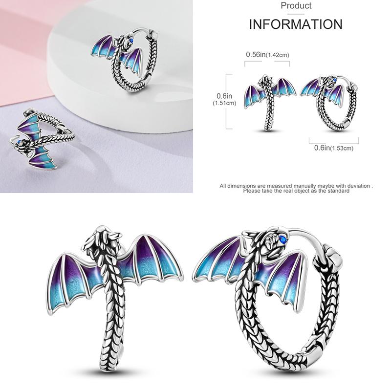 Sparkling Women Hoop Earrings 925 copper Heart Shape Star Moon Round Blue Zircon Fit Origina Drop Earrings Zircon Holiday gifts