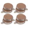 4 Pairs Copper-based All Metal Universal Brake Pad  For Mountain Bikes,Road Bikes