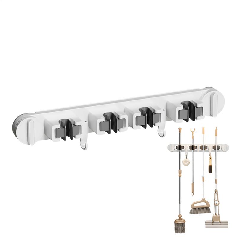 Suction Cup Mop and Broom Holder No Drilling Wall Mounted Mop Broom Hanger Kitchen Bathroom Organizer Cleaning Tool Storage Rack brazil 2180₽