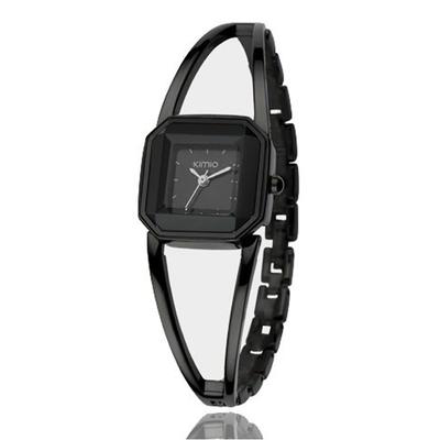 ZooooM BraceletAnkletBangle-Style Watch, Fashion Accessory, Casual, Unique, Stylish Analog Watch for Women (Black BandBlack Dial) ZM-WATCH591-BKBK