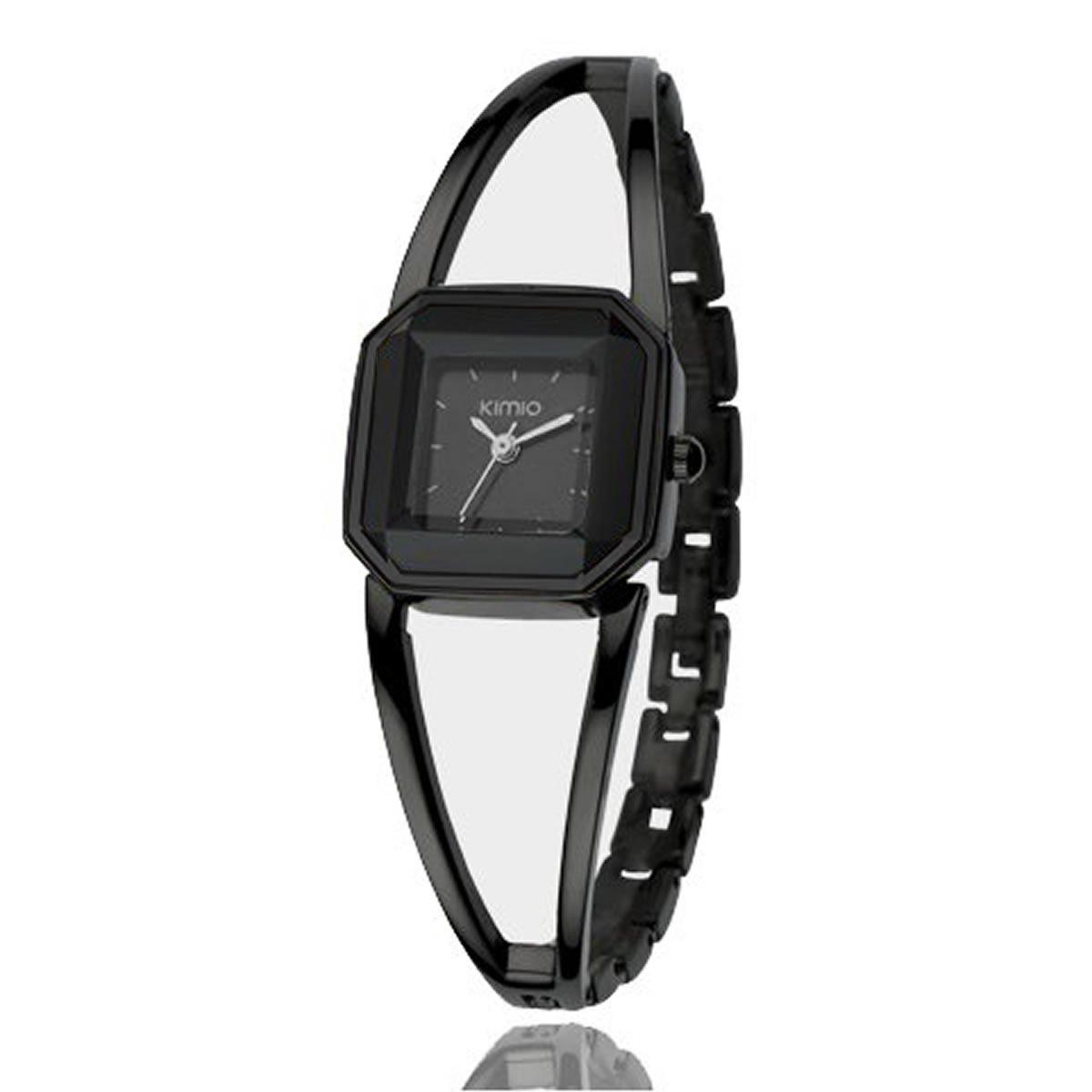 

ZooooM BraceletAnkletBangle-Style Watch, Fashion Accessory, Casual, Unique, Stylish Analog Watch for Women (Black BandBlack Dial) ZM-WATCH591-BKBK
