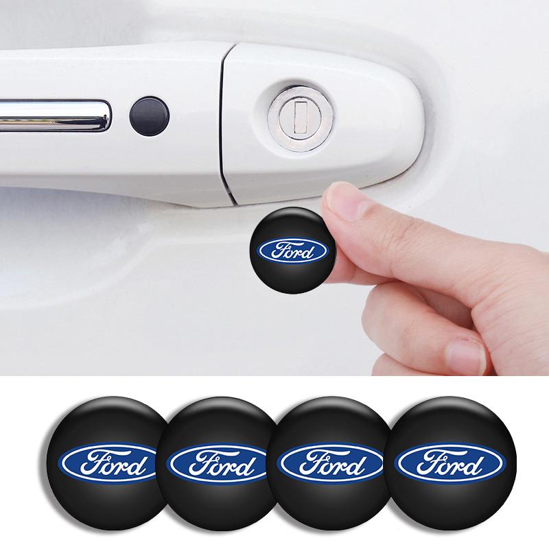 4Pcs 20mm Car Lock Stickers Keyhole Dustproof Decal For Ford Focus Fiesta Ranger Mondeo S-MAX Kuga Mustang Badge Accessory rr8