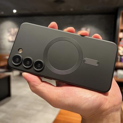 Luksusowe Magnetyczne Etui Magsafe Dla Samsunga Galaxy S24 S25 S22 S23 Ultra Plus S20 S21 FE Note 20 A35 A55 A05 A15 Miękkie Etui TPU