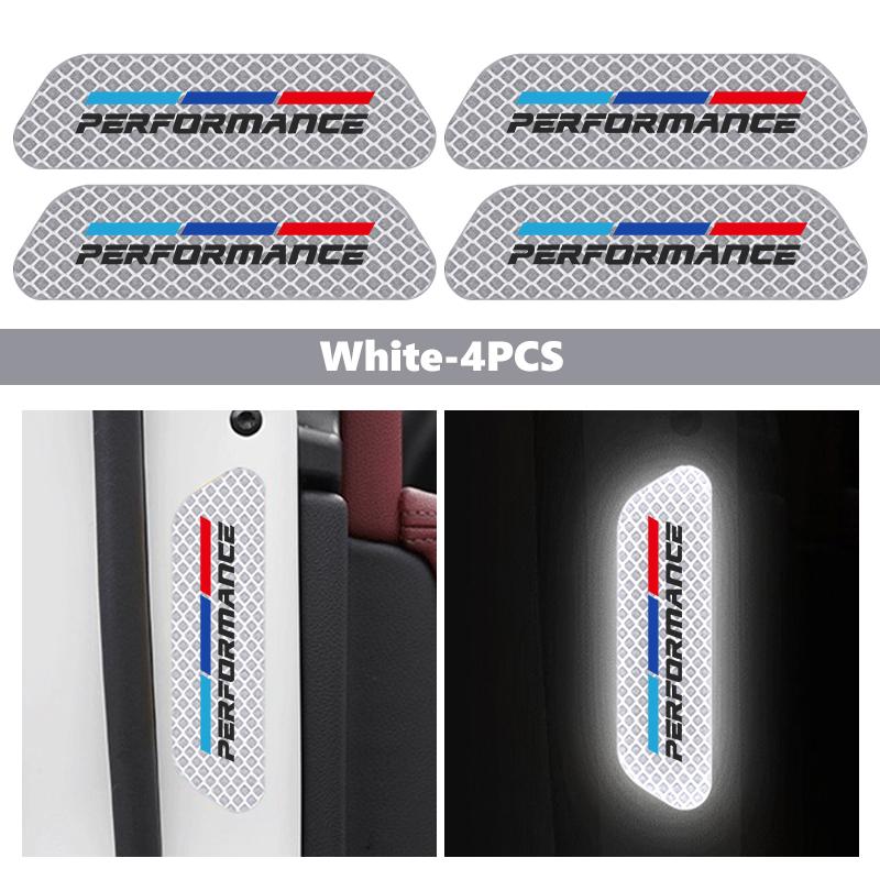 UWGK8 Car Door Sticker Safety Opening Warning Reflector Tape Decal For BMW M F10 F20 F30 F40 F15 F25 F26 F31 F49 E62 E83 E84