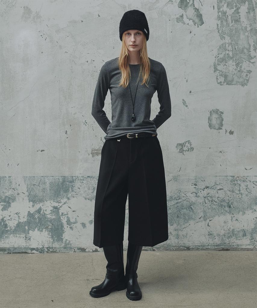 FROMWHERE Twill Bermuda Pants_Black
