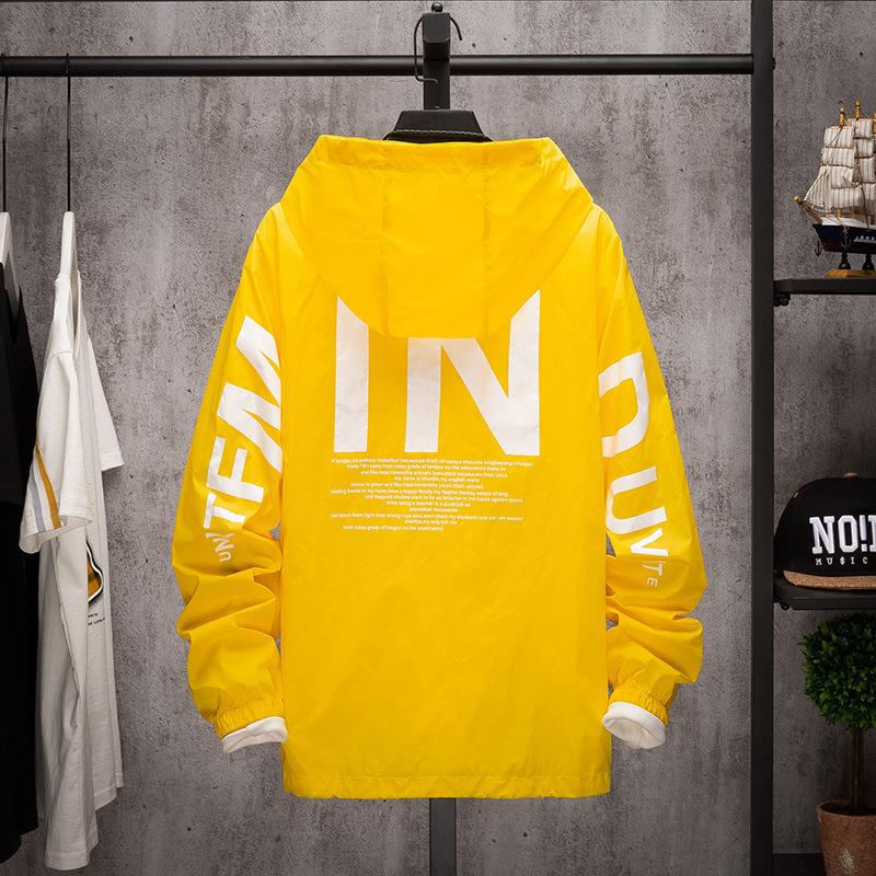 

Summer Sun Protection Clothing Windbreak Sweatshirt Jacket Women Summer Hooded Zipper Letter Coat Female Yk2 Streetwear Outerwer XXXXL жовтий