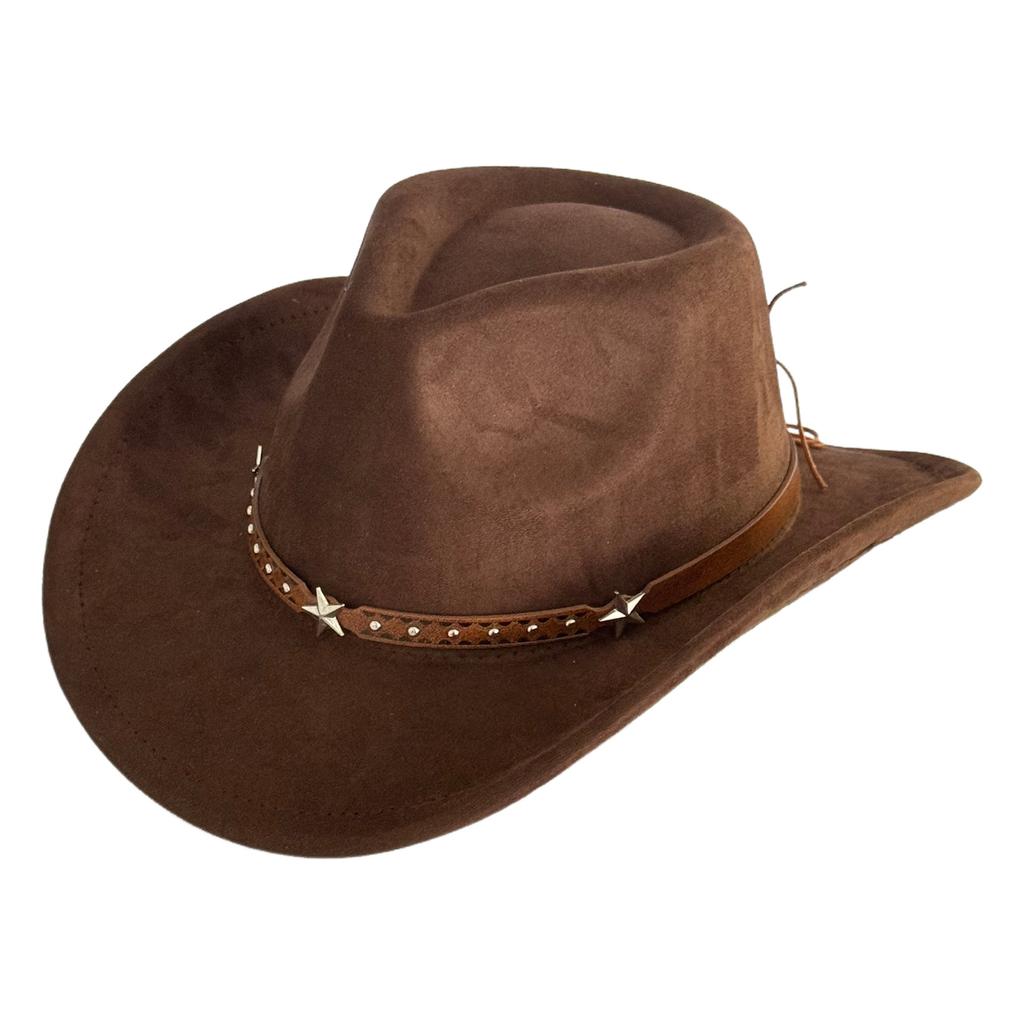 Hot-selling retro bull's head big-brimmed top hat, European and American suede western cowboy hat, men's temperament jazz hat