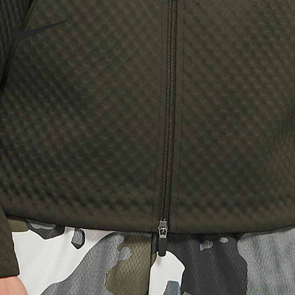 Nike Spliced Design Logo Print Hooded Jacket Men Outerwear Dark-Green BV3999-355