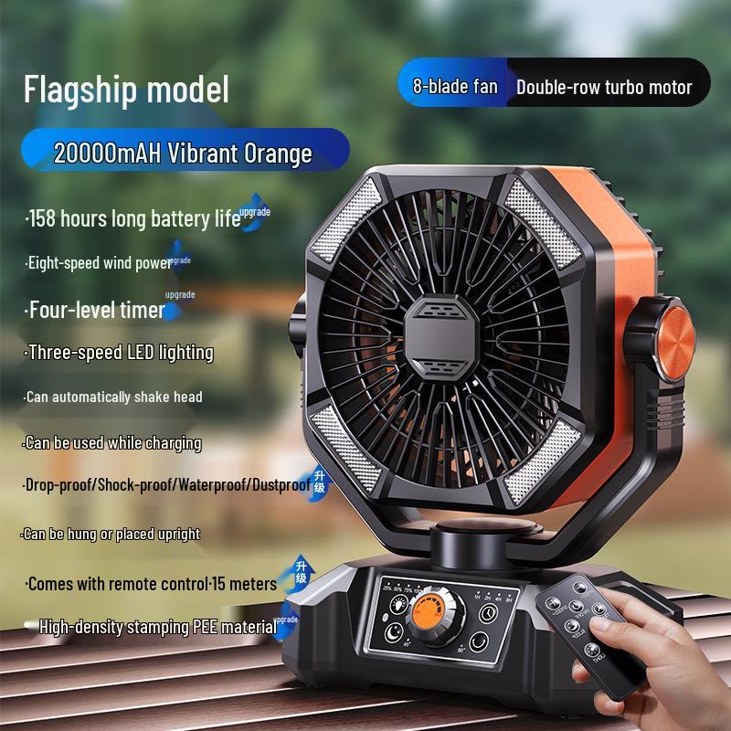 Portable USB Electric Camping Fan with Long Battery Life for Tent, Car, or Office