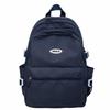 Trendy Solid Color Backpack Nylon Large Capacity Casual Daypack Multi-pocket Travel Rucksack