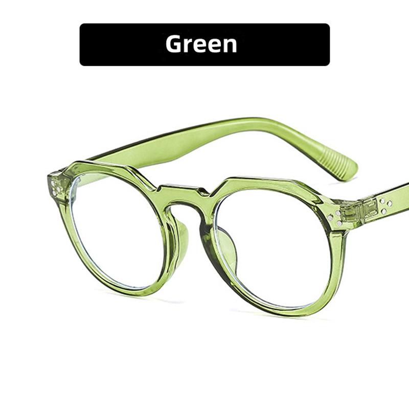 

Vintage Round Rivet Design Colors Glasses Frame Women Men Anti Blue Light Radiation Computer Protection Office Eyeglasses