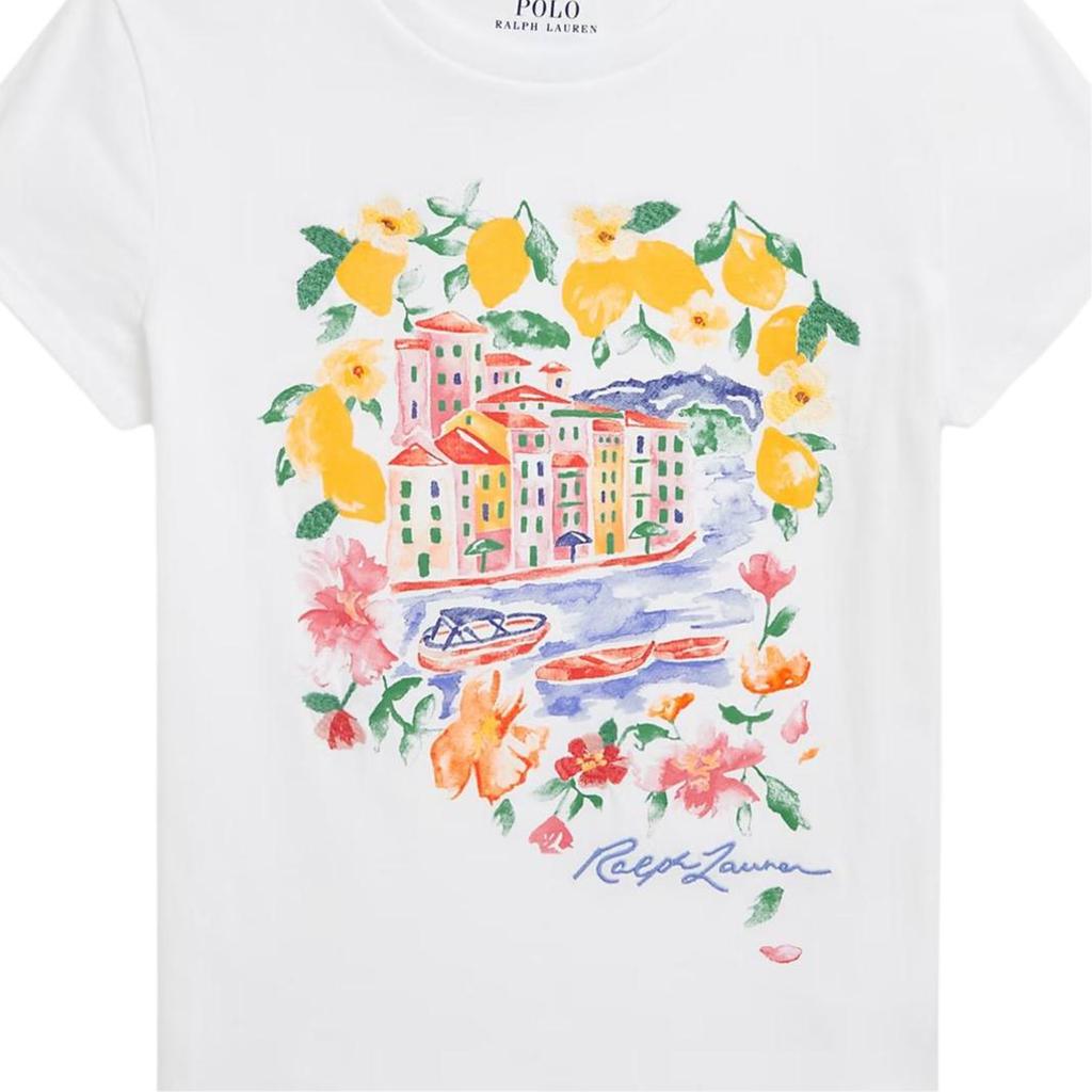 Polo Ralph Lauren Bomullsjersey Tryckt T-shirt Barn Toppar 313965219-001