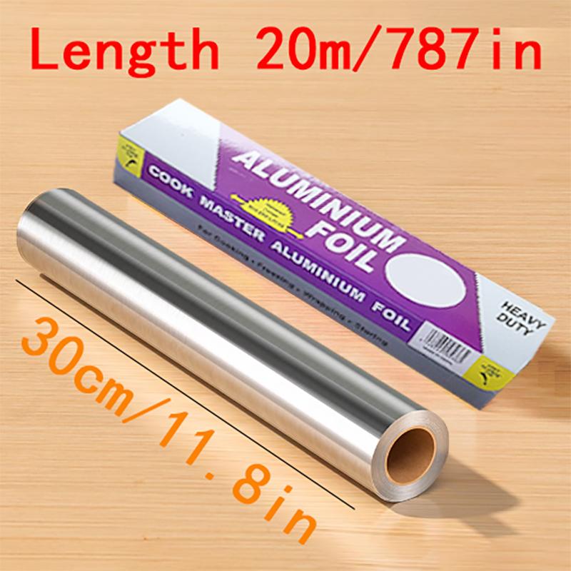 Extra-Lange 787,4" Einweg-Aluminiumfolienrolle - Wasserdicht, Fettabweisend & Hitzebeständig für BBQs, Backen, Picknicks