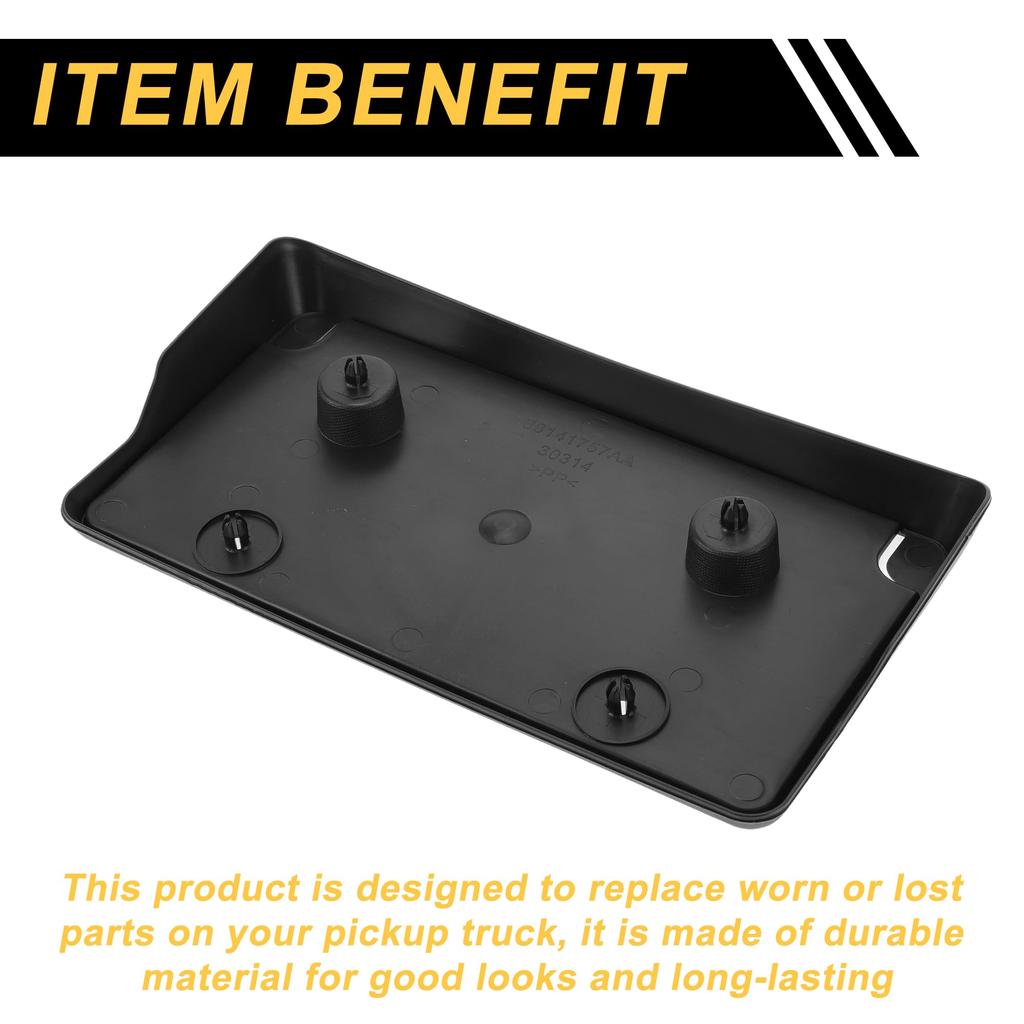 REPAIROCK Front Bumper License Plate Bracket for Dodge Ram 1500 (2013-2019), Plastic with Screws, 1 Set