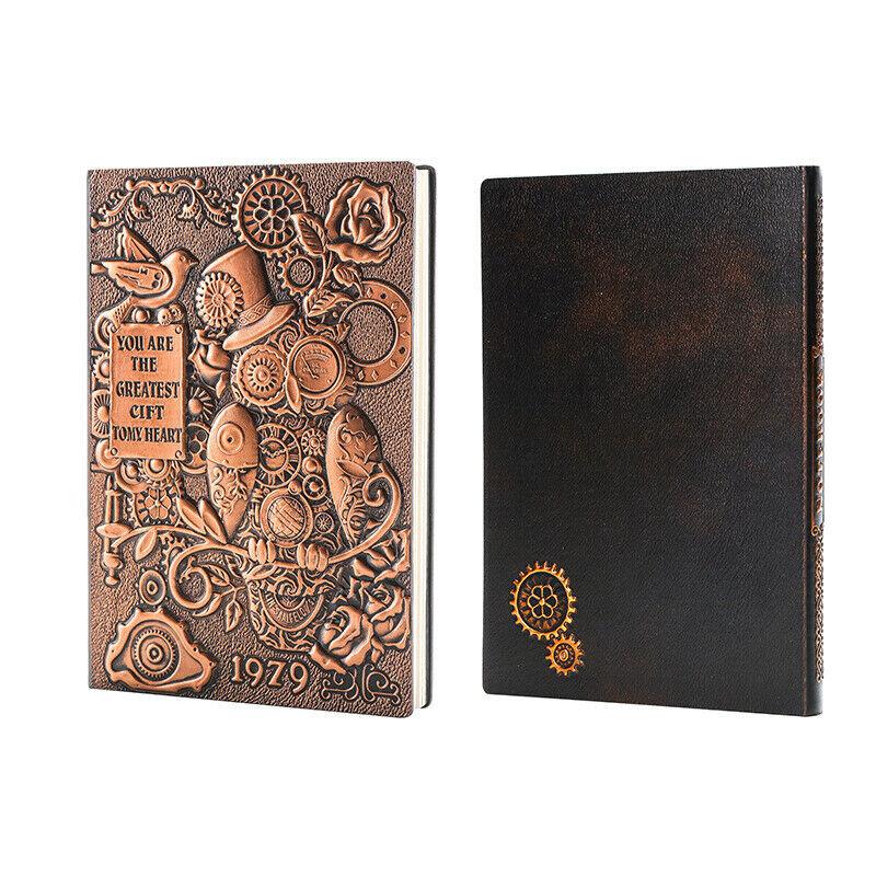 1PC 3D Vintage Embossed Mechanical Owl Journal Diary Notepad A5 Notebook